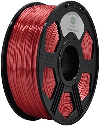 DANITI TECH 3D Printer Filament Silk like Polymer Composite polymer Filament , Diameter Tolerance +/- 0.05 mm, 1 KG Spool, 1.75 mm, silk like filament, red (Red)