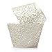 Baloray Filigree Little Vine Lace Laser Cut Cupcake Wrapper Liner Baking Cup Muffin Case Trays Wedding Birthday Party Decoration (Cream, 12)