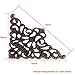 RDEXP 5.5x5.5cm Iron Metal Ornate Decorative Corner Shelf Brackets Right Angle Parts Set of 40 Bronze
