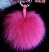 FURTALK Fur Pom Pom Keychain Bag Charm Fur Handbag Charms Original