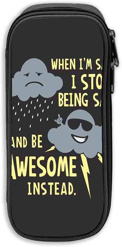 Amazon 悲しいとき 私は悲しいことをやめ ユーモアの代わりに素晴らしいスクールpen Case学生鉛筆筆箱文具収納軽量 大容量 耐久性 多機能の大容量ケース ペンホルダー 子供 中学生 高校生 ペンケース 文房具 オフィス用品