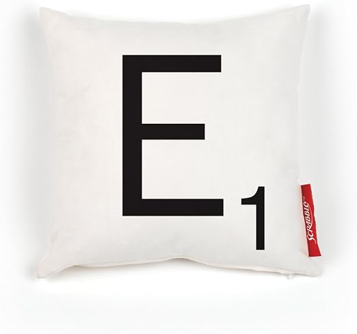 Amazon Com Scrabble 100 Percent Polyester Pillow Cover Letter E