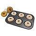 Evelots 5456 Mini Donut Pan Non Stick 6 Cavity Dishwasher Safe, 10.5x7.5x0.65 Inch, S/2