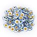 Femitu 100x Artificial Gerbera Daisy Flowers Heads for DIY Wedding Party (Blue)