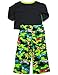 Teenage Mutant Ninja Turtles - Little Boys Long Sleeve Fleece Turtle Pajamas, Green, Black 38240-2T