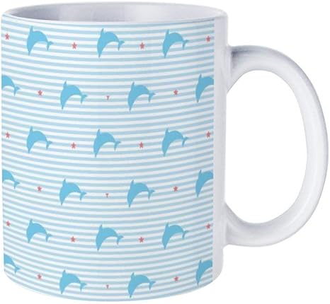 Amazon Co Jp かわいい赤ちゃんイルカマグカップ おしゃれ セラミック コーヒーマグ 創意コップ かわいい ティーカップ 330ml ホーム キッチン