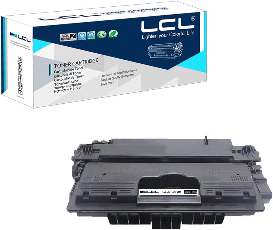 LCL Compatible Toner Cartridge 14A 14X CF214A CF214X 17500 pages (1 Black) Replacement for HP LaserJet Enterprise 700 M712dn M712xh M725 M712n M725dn M725f M725z