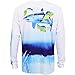 Guy Harvey Mako Shark UVX Pro Long Sleeve Performance T-Shirt (Medium, White)