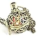 UMBRELLALABORATORY Steampunk FIRE Owl Necklace, Gothic Lolita Jewellery Pendant Charm | Blue, Green, Pink, Orange, Blood Red Owl Locket Jewelry Goth Punk Costume Accessory for women men witches gifts