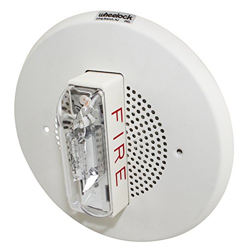 Wheelock E90-24100C-Fw 24Vdc Ceiling Fire Alarm Strobe Speaker; White 117887 - White