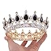 Ulike2 King/queen Crown Red Ruby Stone Sapphire Tiaras Gold/silver Plated Hair Jewelry (6#)