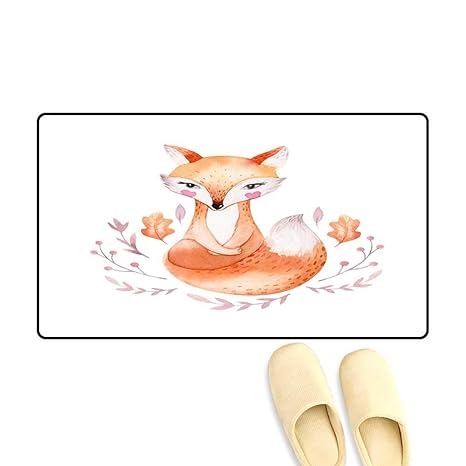 Amazon Com Floor Mat Pattern Cute Baby Fox Deer Animal