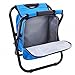 Genenic Fishing Backpack Chair,Portable Camping Stool,Foldable Backpack Stool with Double Layer Oxford Fabric Cooler Bag for Fishing,Beach,Camping,House and Outing (Blue)