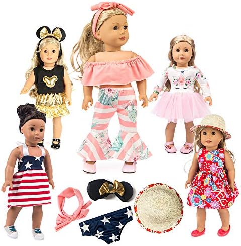 Unicorn American Girl Doll Accessories and Clothes 18 Inch Pajamas Set American Girl Doll Clothes 18 Inch Outfit American Girl Doll Accessories，My Life Doll Clothes Baby journey girls accessories
