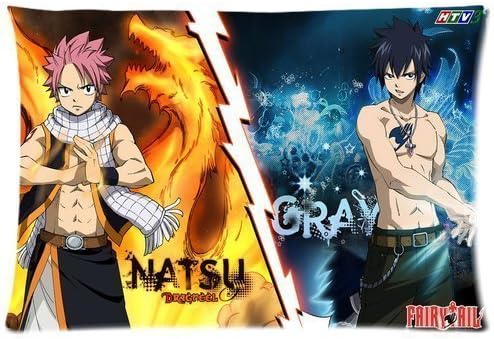 Fairy Tail Custom Cotton Pillowcase Cover Standard Size 20" X 30"