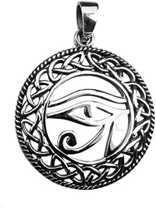 EXD Egyptian Udjat Eye of Ra Horus Amulet 925 Sterling Silver Pendant Jewelry II (Pendant)