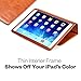 KAVAJ iPad Air Leather case Cover Berlin for The Apple iPad Air Cognac Brown - Genuine Leather with Stand-up Feature. Thin Smart Cover as Premium Accessory for The Original Apple iPad Air