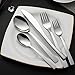 Ferfil Silverware Sets, 40-Piece Stainless Steel Flatware/Cutlery/Tableware Set Service for 8 Person, Include Knife/Fork/Spoon, Mirror Polished