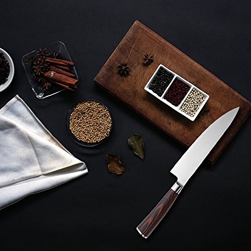 NEWONE Chef Knife,8 inches Professional Kitchen Knife High Carbon,Sharp Knives with Ergonomic Equipment Handle - Thumbnail 5