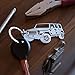 Wrenches & Bones Key Chain for Jeep Enthusiasts - Detailed JK/JKU/JL Stainless Steel Keychain for Jeep Wrangler Accessories Enthusiasts - Built (JKU)