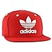 adidas Originals Men's Trefoil Chain Flatbrim Snapback Cap, Scarlet/ White, One Size