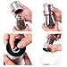 COSCOV Salt and Pepper Grinder Set with Matching Stand & Olive Oil Sprayer Premium Stainless Steel Salt and Pepper Shakers - 5 Grade Adjustable Ceramic Rotor - Brushed Salt and Pepper Mill Pair - 6 Oz