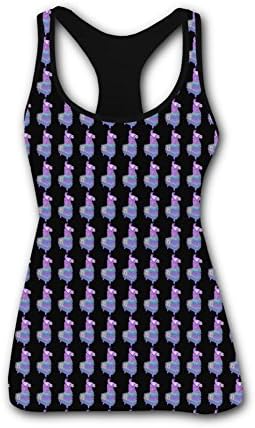 Women's Fashion 3D Printed Llama Polyester Sleeveless Tank Top M