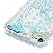 DAMONDY iPod Touch 6 Case,iPod Touch 5 Case, 3D Cute Bling Liquid Glitter Floating Quicksand Diamond Water Flowing Ultra Clear Soft TPU Case for iPod Touch 5 6th ONLY -Sliver Blue Star