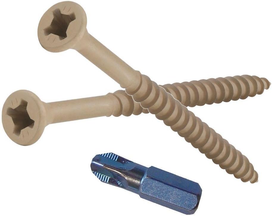 1# 9x3-1/2" TAN Deck Screws