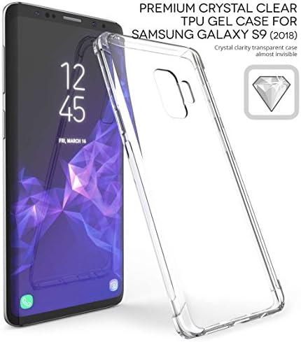 Samsung Galaxy S9 Silicone Crystal Clear TPU Bumper Anti-scratch Hard PC Transparent Back Panel Protective Case Scratch Resistant Soft Skin Silicone Protective Case Cover for Samsung Galaxy S9 (2018)