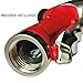 Gardenbyrd Hose Nozzle – Metal Garden Hose Nozzle with Pressure Flow Control (10 Pattern, Black, Red)