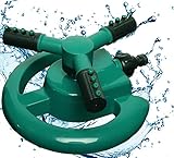 Lawn Sprinklers : Premium Quality Garden Lawn Sprinklers, Best Fun Water Sprinkler System - Gardens & Kids Love Them, by Careful Gardener (green 3 arm rotary)