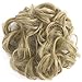 FUT Scrunchy Scrunchie Hair Bun Updo Hairpiece Ponytail Hair Extensions Wavy Curly Messy Hair Bun Extensions Donut Chignons Hair Piece ash blondethumb 1