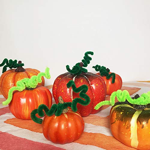 440 Pieces Halloween Pom Pom and Pipe Cleaner Kit Including 140 Pieces Chenille Stem, 130 Pieces Pom Poms and 170 Pieces Wiggle Googly Eyes for Craft DIY Art Supplies