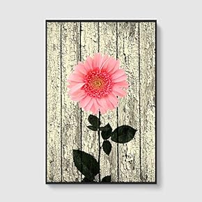 Framed Canvas Home Artwork Decoration Vintage Wood Canvas Wall Art for Living Room, Bedroom - 16x24 inches