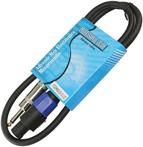 3 Foot 12 Gauge 1/4 to Speakon Compatible Speaker Cable For PA DJ Speakers