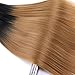 Silky Straight Synthetic Hair Weave 3 Bundles Two Tone Ombre Color T1/27 Heat Resistant Fiber Hair Extensions (16