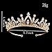 Santfe Bridal Wedding Prom Rhinestone Crystal Crown Hairband Headband Tiara Hair Jewelry for Womens Girls (style gold-1)