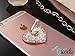 IYOYI Bling Rhinestone Cell Phone Ring Holder Stand 360° Rotation Phone Grip Crystals Cell Phone Ring Holder Finger Kickstand for iPhone Samsung and More (#02-(Rose) White)