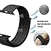 amBand Compatible for Apple Watch Sport Loop Band 42mm, Lightweight Breathable Nylon Replacement Band for Apple Watch Series 1, Series 2, Series 3, Sport, Edition-Black White