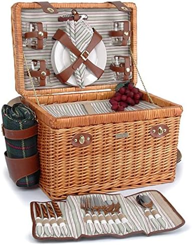 Jonyandwater PB1-3386B Willow picnic basket with deluxe for Four .#from-by#_0420win_166121699057460