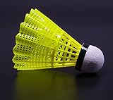 Badminton Shuttlecocks 12-pack Nylon Shuttlecocks Birdies Balls High Speed Badminton Balls with Great Durability Stability Suitable for Indoor Outdoor Sports Training Tube of 12