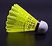 Colletia Badminton 12-Pack Medium Speed Shuttlecocks (Yellow) Nylon Feather Birdies Balls Great Durability and Stability Suitable for Outdoor Indoor Sports Training (Yellow)