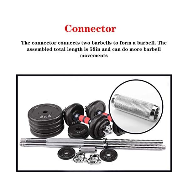 DD-home Adjustable Dumbbell Barbell Lifting Set 50Kg/110Lb Exercise & Fitness Dumbbells Free Weight Set with Connecting… - Image 8