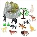 Plastic Animal Figures for Toddlers Kids, Glonova 54 Pcs Mini Jungle Animals Toys Set
