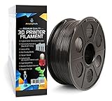 #1 BEST Black ABS Filament - 1kg 1.75 mm Smooth Print,Top Accuracy +/-0.02mm For XYZ Printing By 3D Printer - Holder Stand Platform Cartridge Spool 3dprinter Flexible Refill Extruder Plastic Material