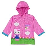 Sanrio Hello Kitty Girl's Pink Rain Coat - Sizes X-small 4/5 and Small 6/7