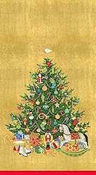 See Entertaining with Caspari Oh Christmas Tree Guest Towels, Gold, Pack of 15 Details