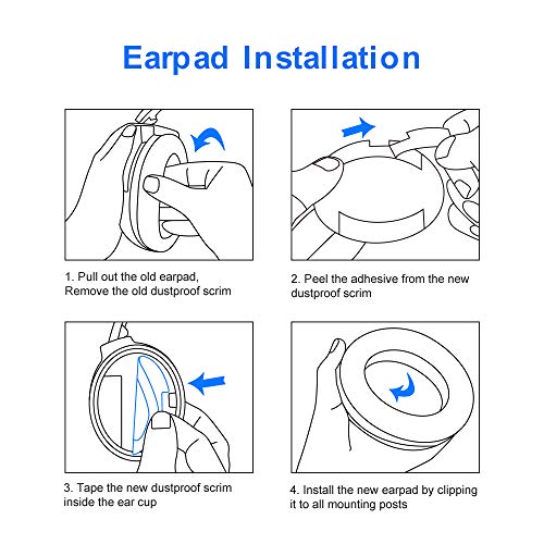 Bose Replacement Ear Pads by Link Dream - Replacement Ear Cushions Kit Memory Foam Earpads Cushion Cover for Bose Headphones QC15/ QC35/ QC25/ QC2/ Ae2/ Ae2i/ Ae2W SoundLink SoundTrue, 2 Pieces