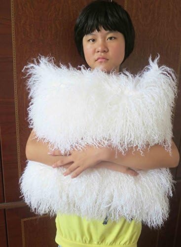Geniune Tibet Fur Cushion Mongolian Lamb Pillow Cover 18"x18"